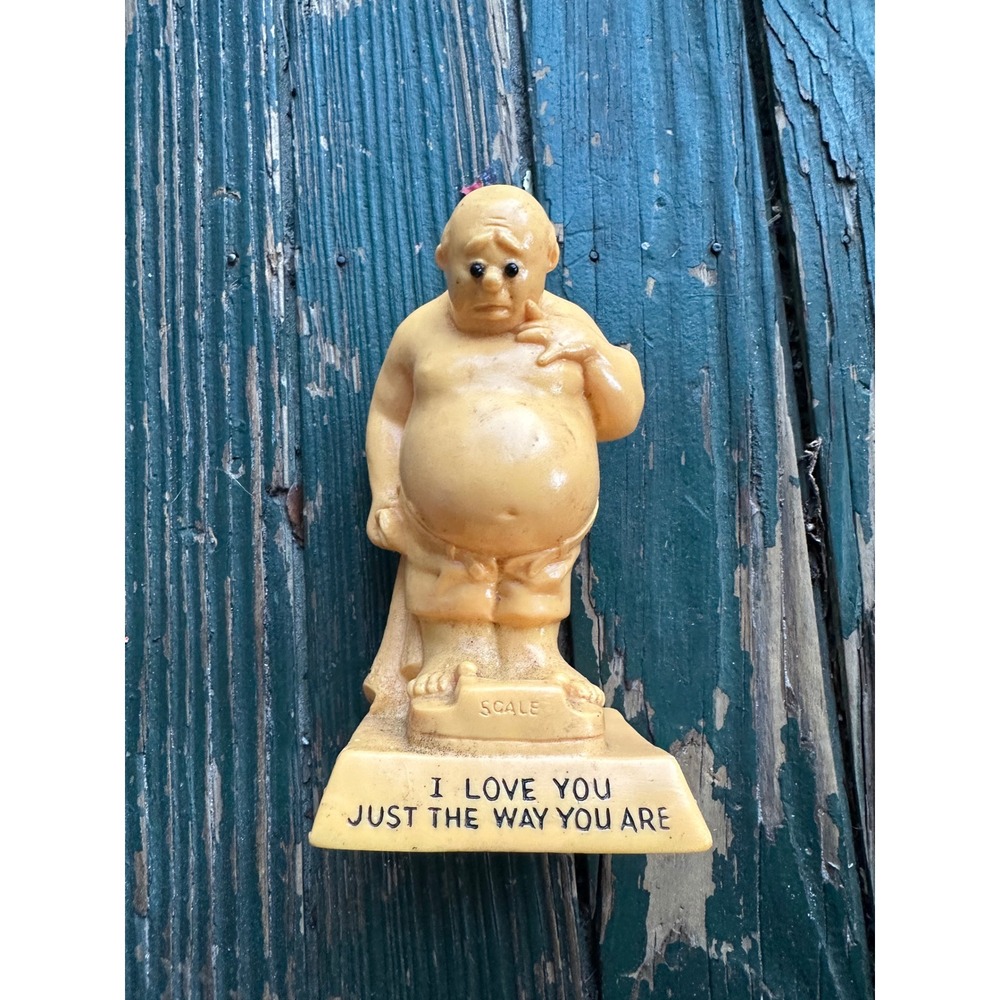Vintage 1970 R&W Berries Co Figurine I Love You Just The Way You Are Resin Man